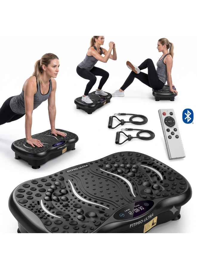 ZEESQUARE Vibration Plate Exercise Machine for Home Workout | Whole Body Vibration Platform for Weight Loss, Muscle Toning & Lymphatic Drainage | Fitness Shaker Plate with Multiple Vibration Modes for Strength Training, Wellness & Home Gym Equipment - Image 1