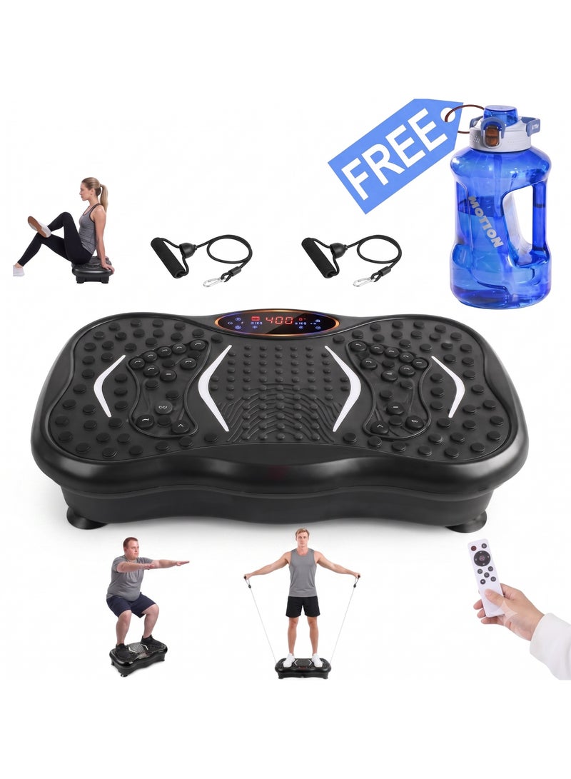 ZEESQUARE Vibration Plate Exercise Machine for Home Workout | Whole Body Vibration Platform for Weight Loss, Muscle Toning & Lymphatic Drainage | Fitness Shaker Plate with Multiple Vibration Modes for Strength Training, Wellness & Home Gym Equipment - Image 1