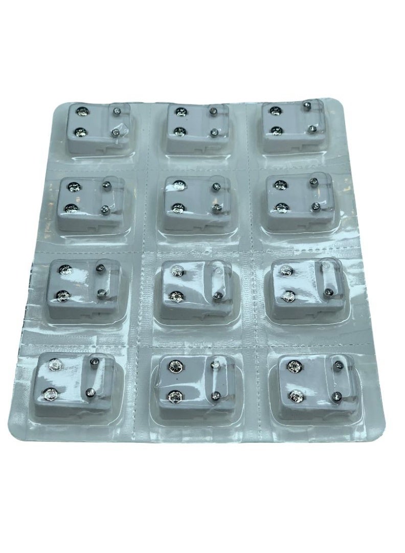 Influence Germany Silver Stud Earrings – 12 Pairs Multipack with Sparkling Stones - Image 3