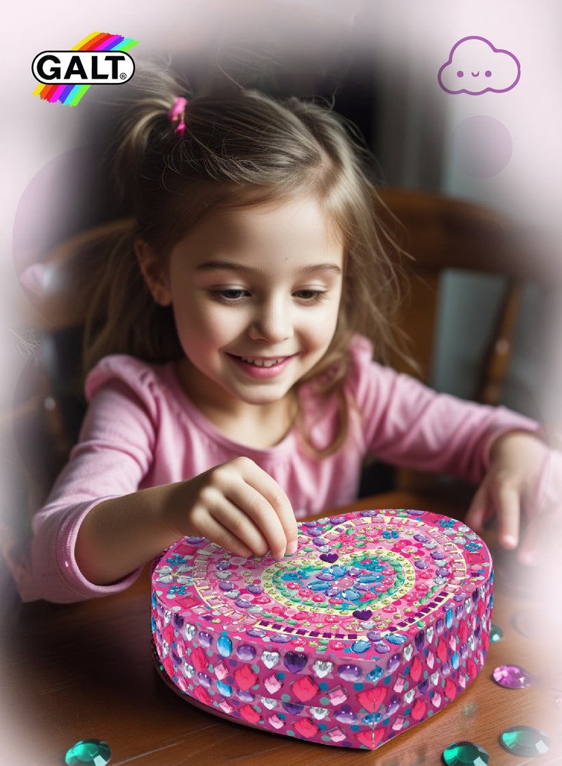 Galt Toys Sparkle Jewellery Box Craft Kit for Girls | 450 Stick-On Gems | DIY Storage Gift Set | Creative Jewelry Making Activity | Size 25 x 21 x 5 cm | Ages 6+ - Image 2