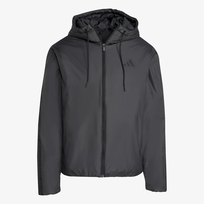 اديداس جاكيت بقبعة Essentials CLIMAWARM 3-Stripes Insulated