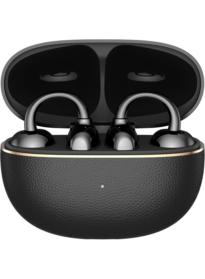 أونور تشويس سماعات HONOR Choice Earbuds Clip 2 Pro، سماعات لاسلكية مفتوحة الأذن مزودة بتقنية Titanium Arch Bridge 2.0، توفر عمر بطارية يصل إلى 44 ساعة، وتحتوي على محركات صوت مزدوجة مغناطيسية مقاس 12 مم لتجربة صوت قوية وواضحة، مع دعم الشحن اللاسلكي، ومقاومة للماء والغبار بمعيار IP54، باللون الأسود. - Image 5