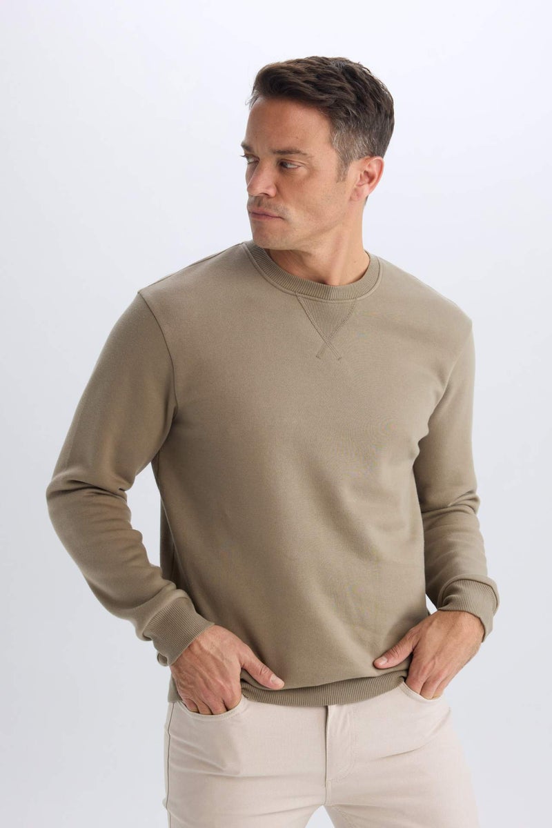 DeFacto Regular Fit Crew Neck Basic Thick Sweatshirt - Image 4