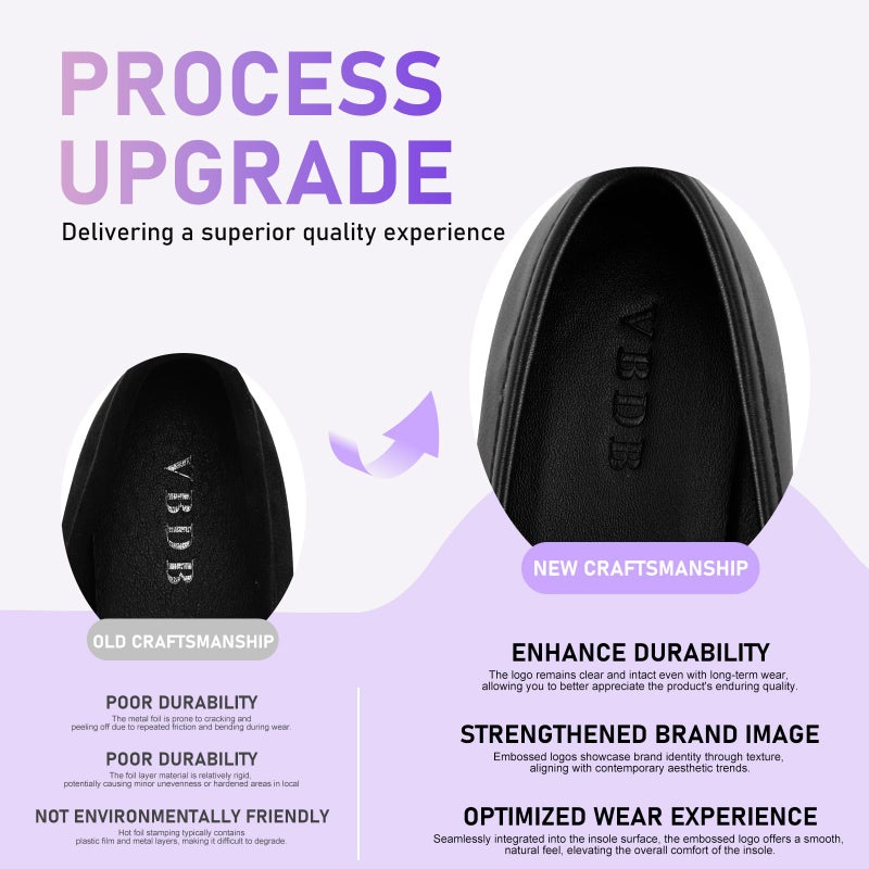 VBDB Black Tabi Ballet Flats Shoes for Women Rounde Toe Wide Width Split Toe Low Heel Comfortable Flats Shoes Size 8 - Image 5