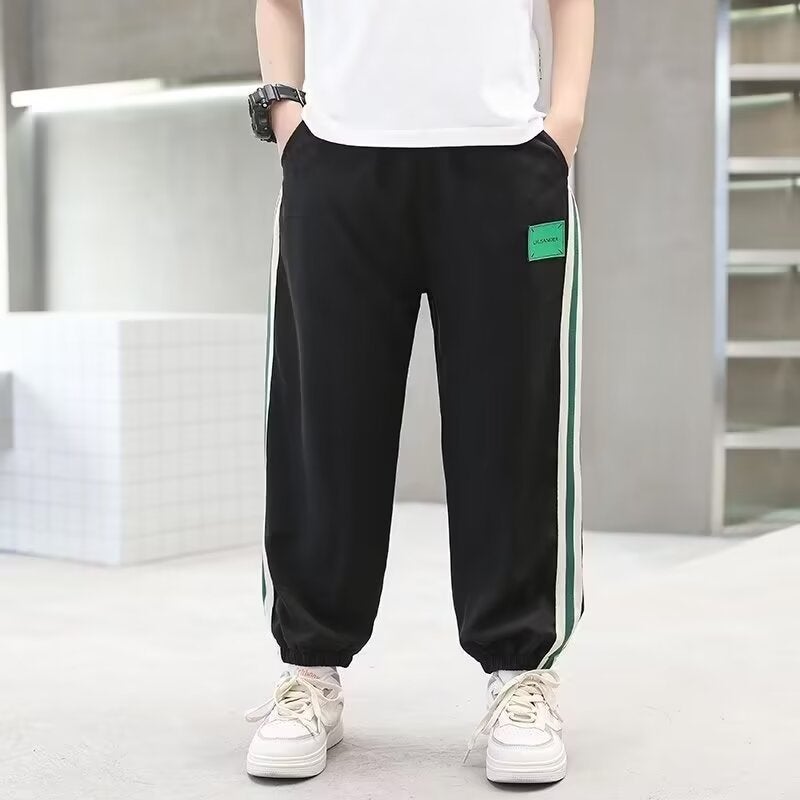 Boys' Summer Clothing Pants, Mosquito-Proof Pants, Children'S Summer Thin Sports Pants, Trendy Summer Style For Older Children - Image 1