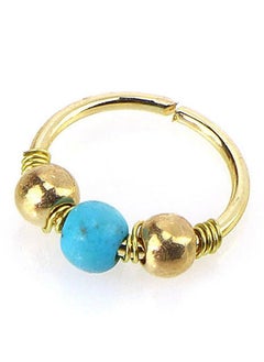 Stainless Steel Nose Ring With Turquoise