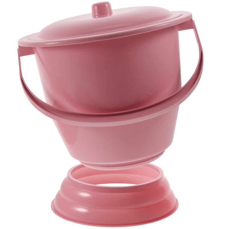 1PC Old People Kid Chamber Pot Home Spittoon with Cover Hand Carry Spittoon - Image 1