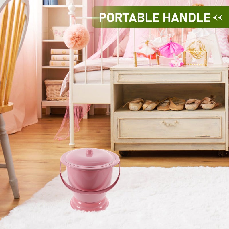 1PC Old People Kid Chamber Pot Home Spittoon with Cover Hand Carry Spittoon - Image 4