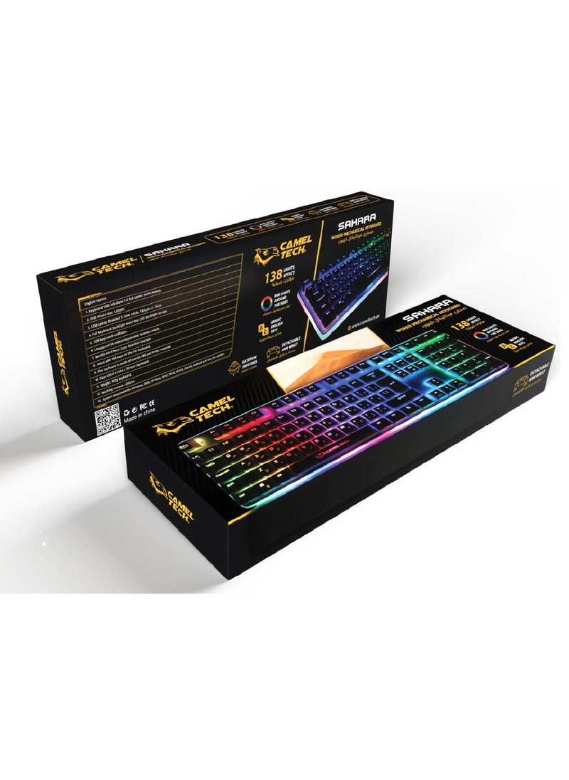 camel tech - Camel Tech Sahara Keyboard/Brown Switch Black - Image 1