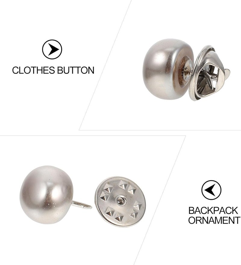 10pcs Silver Hidden Snap Buttons Clothes Safety Buckles Detachable No-sew Collar Accessories for Women Tops and Skirts - Image 3