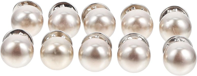 10pcs Silver Hidden Snap Buttons Clothes Safety Buckles Detachable No-sew Collar Accessories for Women Tops and Skirts - Image 1