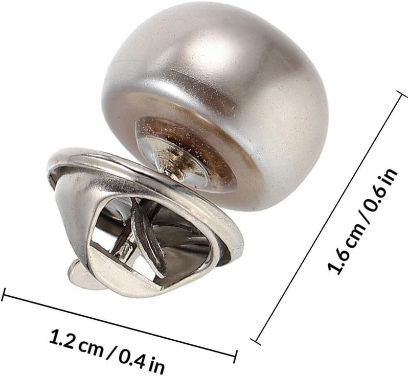 10pcs Silver Hidden Snap Buttons Clothes Safety Buckles Detachable No-sew Collar Accessories for Women Tops and Skirts - Image 2