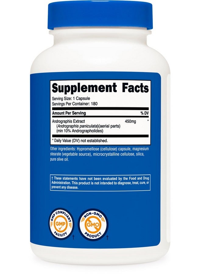 Nutricost Andrographis Extract 450mg, 180 Vegetarian Capsules - Non-GMO & Gluten Free - Image 5