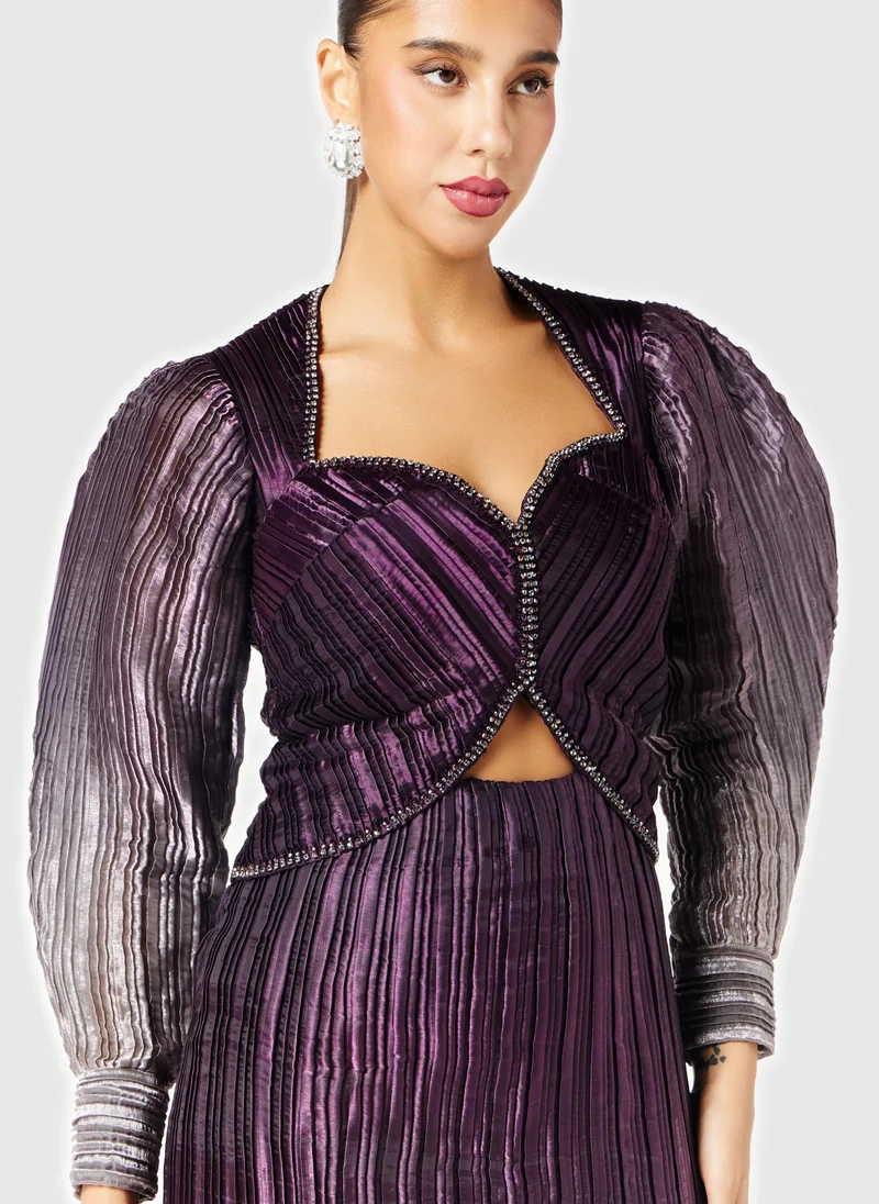 ثريدز باي اجوني Embellished Pleated Dress