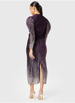 Threadz by Ajooni Embellished Pleated Dress  - Image 2