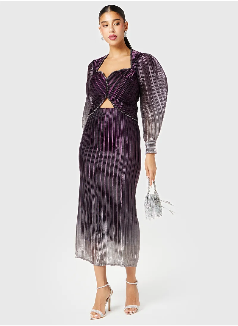ثريدز باي اجوني Embellished Pleated Dress