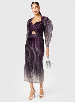 Threadz by Ajooni Embellished Pleated Dress  - Image 4
