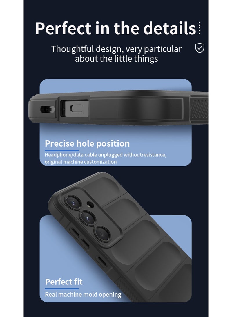 Phantom Shield Silicone Case with Anti-Scratch Soft Microfiber Lining, High Resilience Rubber Full Body Shockproof Cover Compatible with Samsung Galaxy A55 (Dark Green) - Image 4