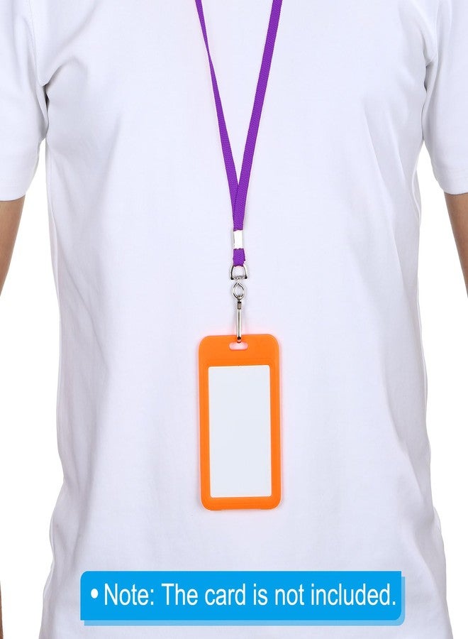 PATIKIL 17.7" Badge Lanyards, 10 Pack Neck Strap Flat Strap Lanyard with Swivel J Hook Clip for ID Badge Card Holder Name Tag Keychain, Purple - Image 5