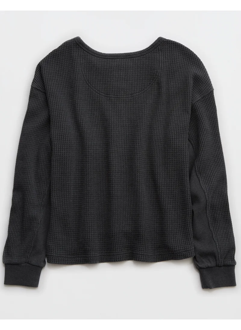 آري من امريكان ايجل Waffle Henley Regular Fit Shirt