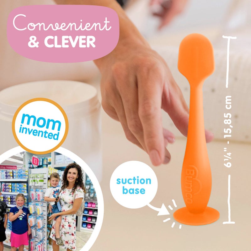 Baby Bum Brush Bumco Diaper Cream Spatula (2-Pack) - BPA-Free Diaper Bag Essentials, Soft & Flexible Butt Spatula Baby, Mom-Invented Butt Paste Spatula, Diaper Cream Applicator, Bumco Baby Bum Brush, Diaper Spatula - Image 3