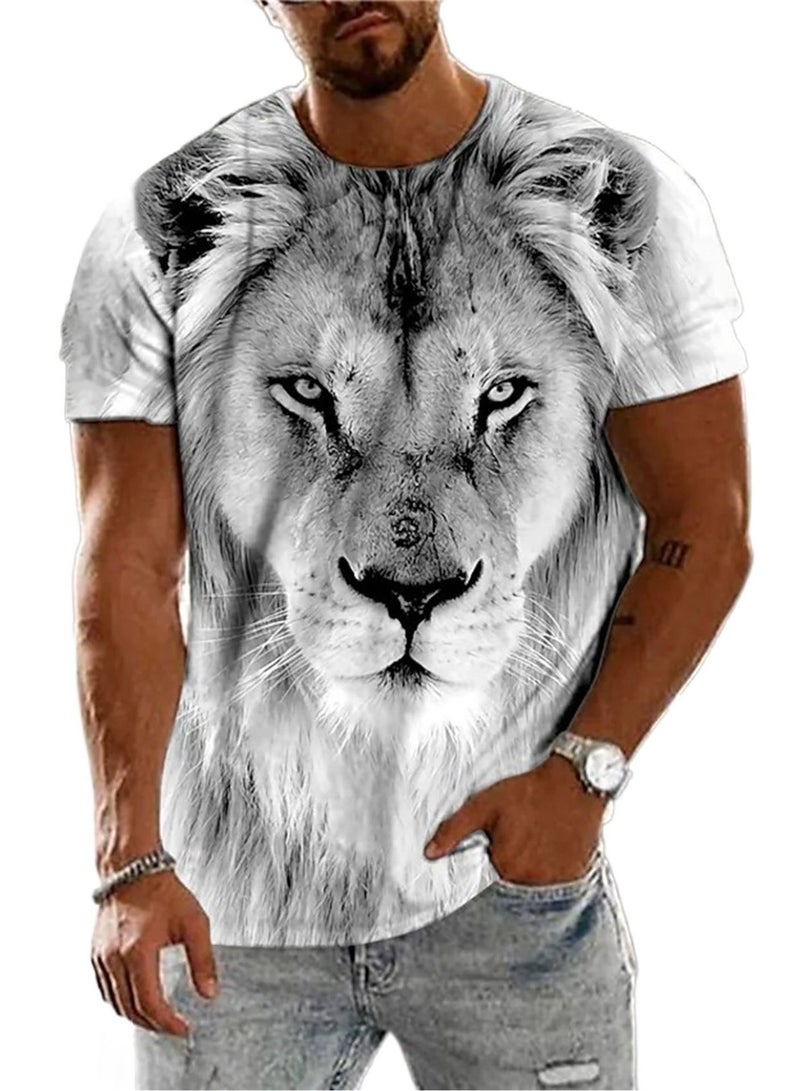 3D Printed T-Shirt Men's High Quality Loose Short Sleeve - Image 1