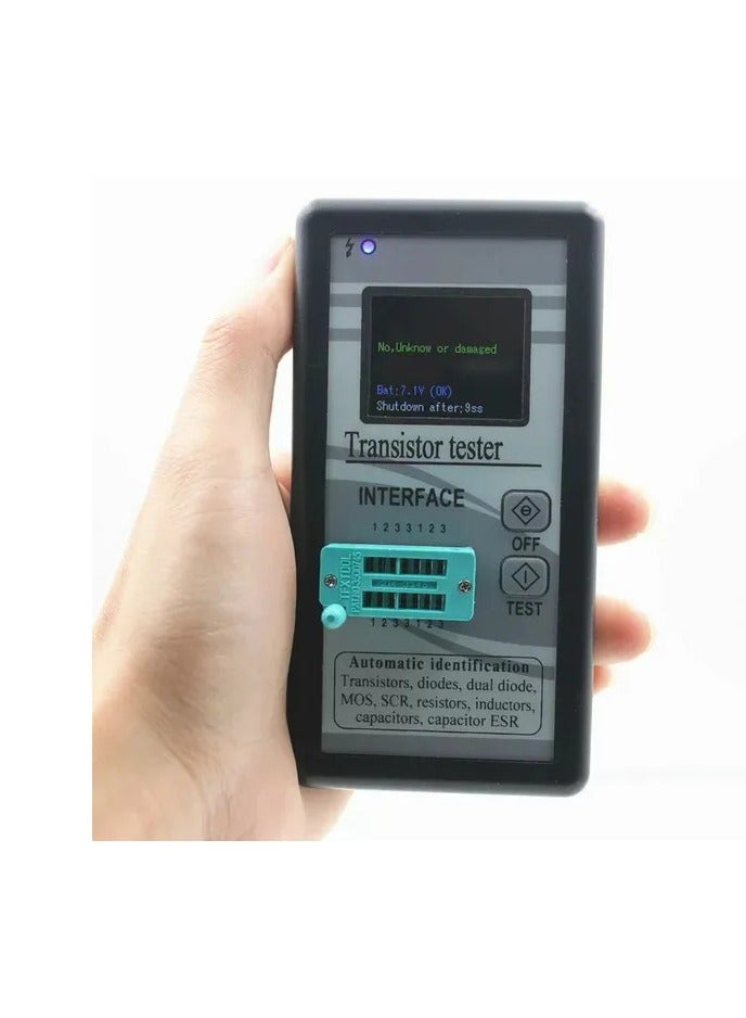 M328 - LCR portable component tester (black)  Diode Thyristor Capacitance Resistor Inductance MOSFET ESR LCR Meter - Image 2