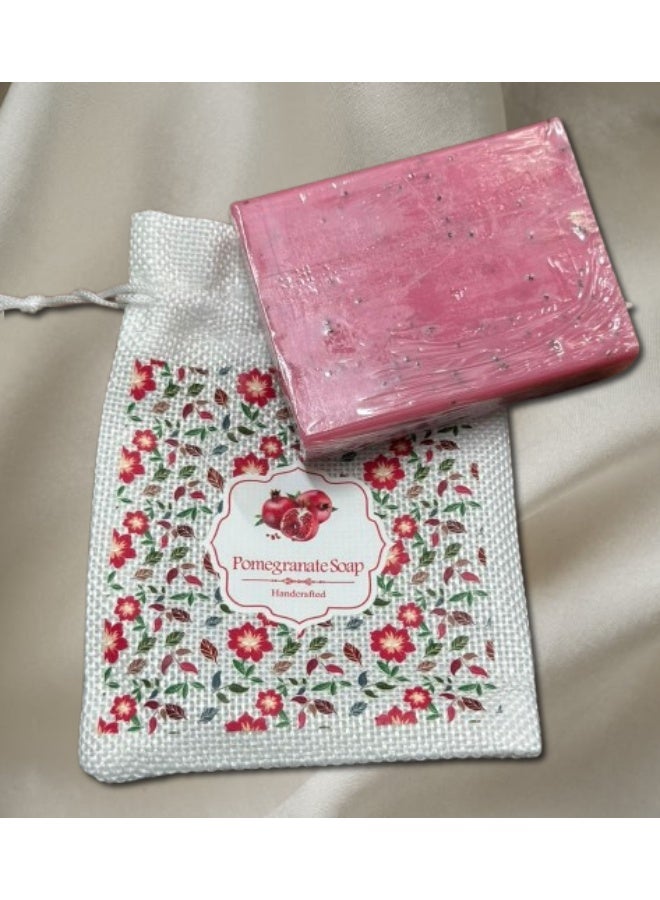 Hand Made POMEGRANATE SOAP BAR - 110g - Image 2
