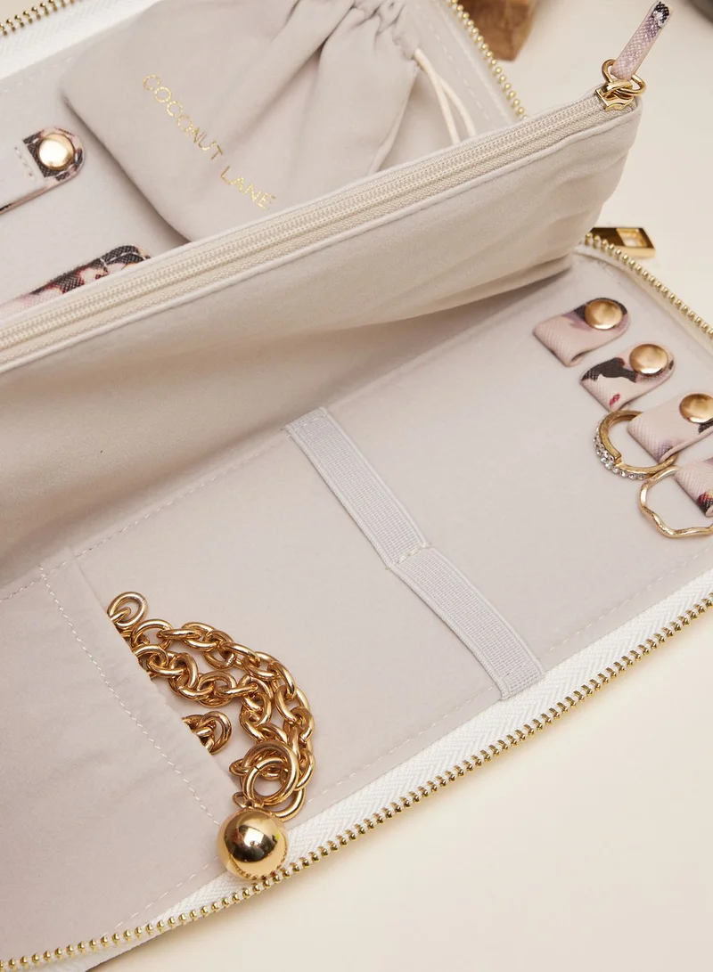 COCONUT LANE Ivory Tort Jewellery Roll