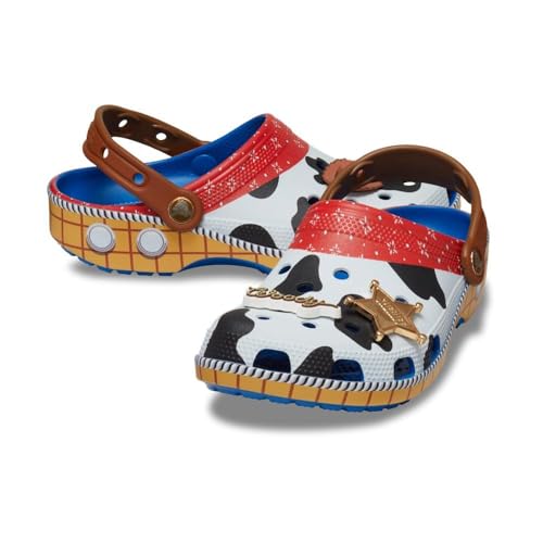 Crocs® Toy Story Classic Clogs – Perforated Shoes for Men and Women – EVA Outsole & Midsole – Water-Friendly Blue Jean/Woody Men's 7, Women's 9 Medium - Image 3