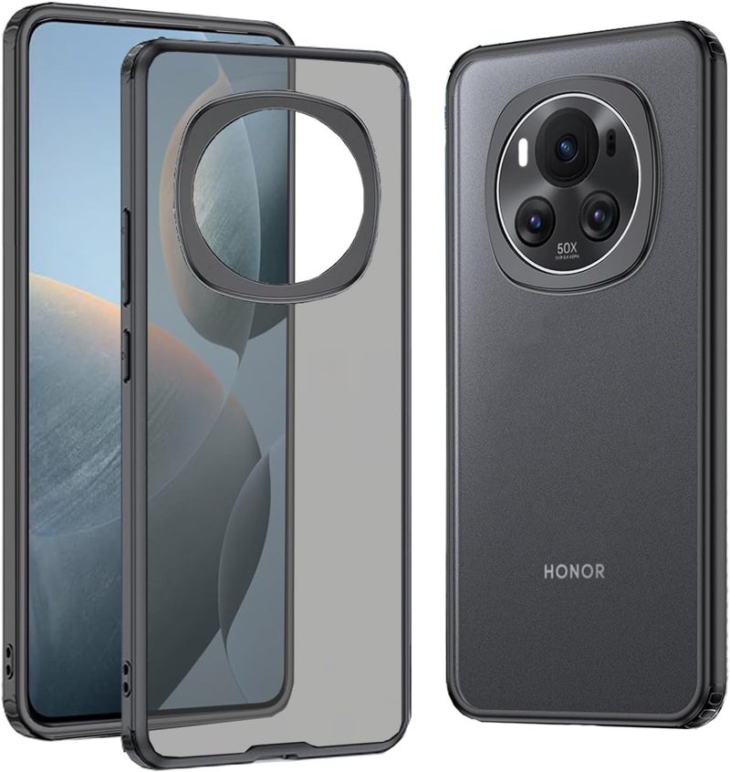 Mingwei Case For Honor Magic6 Pro 5G Clear Soft Tpu Shock Absorption Slim Lightweight Shockproof Cover Hybrid Protective Case Black, Magic 6 Pro - Image 1