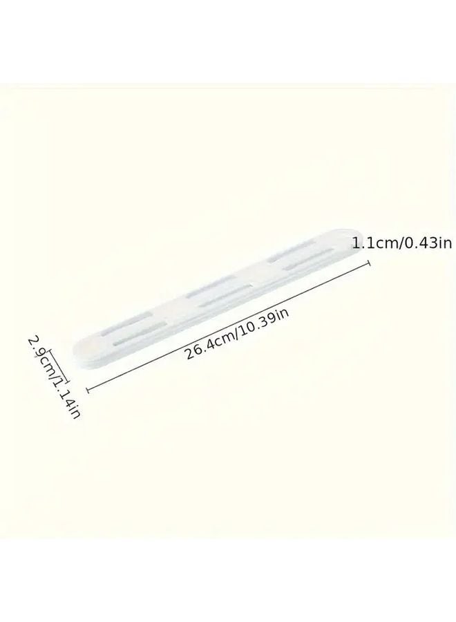 2pcs White Plastic Silent Track Drawer Slides Punch Free Side Mount Cabinet Hardware - Image 4