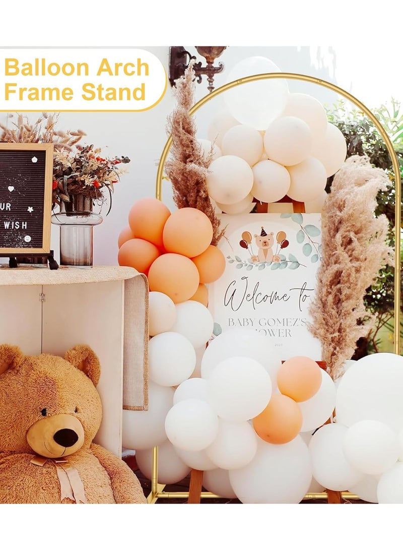RATSAW 7.2 FT Metal Arch Backdrop Stand Gold Wedding Balloon Arched Backdrop Stand Arch Frame for Birthday Party Bridal Baby Shower Ceremony Decoration 2.2M × 1.2M Gold - Image 4