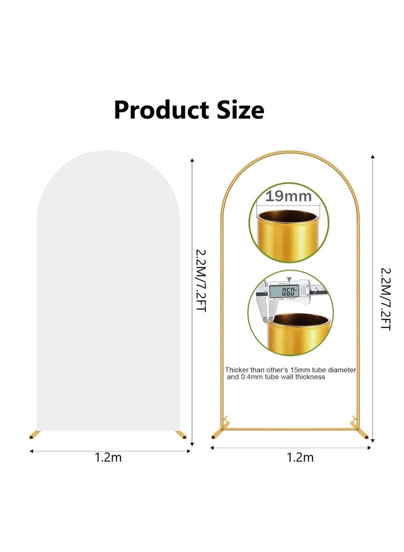 RATSAW 7.2 FT Metal Arch Backdrop Stand Gold Wedding Balloon Arched Backdrop Stand Arch Frame for Birthday Party Bridal Baby Shower Ceremony Decoration 2.2M × 1.2M Gold - Image 5