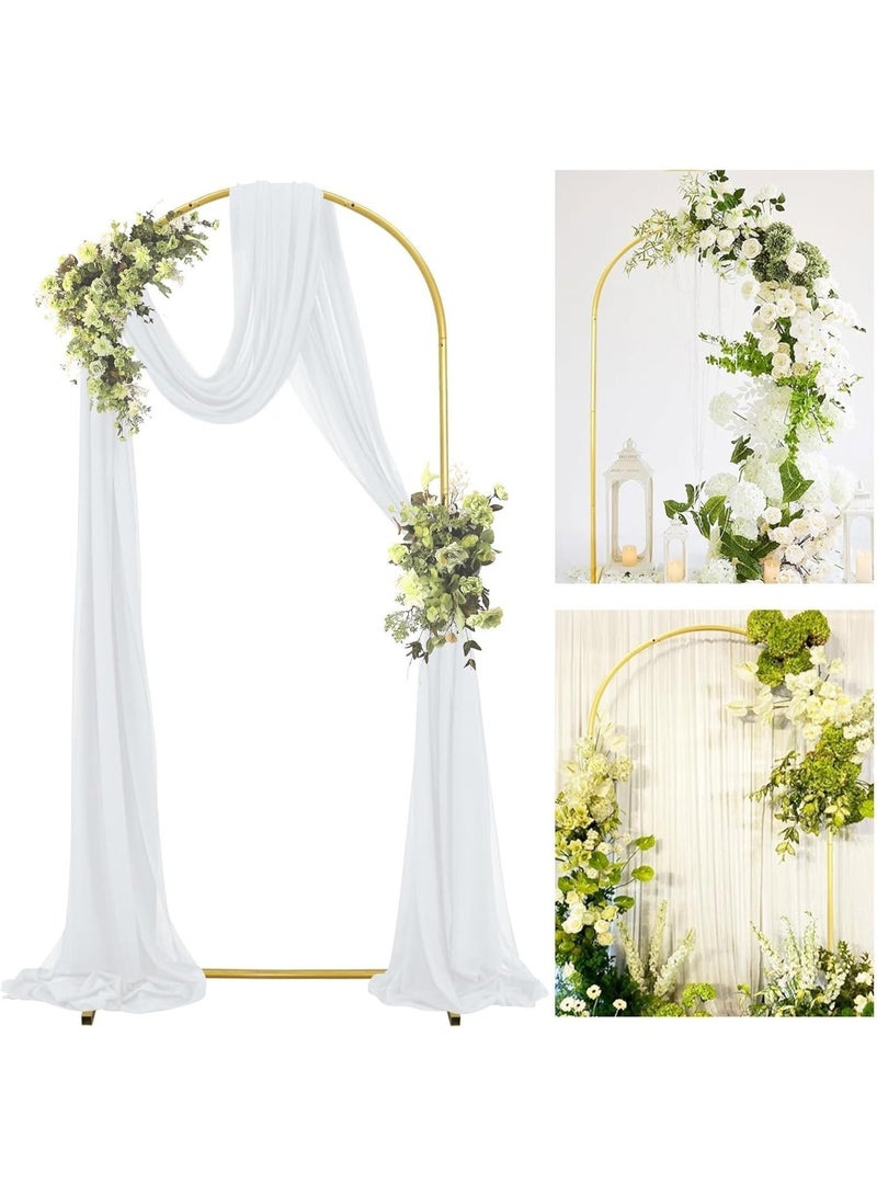 RATSAW 7.2 FT Metal Arch Backdrop Stand Gold Wedding Balloon Arched Backdrop Stand Arch Frame for Birthday Party Bridal Baby Shower Ceremony Decoration 2.2M × 1.2M Gold - Image 5