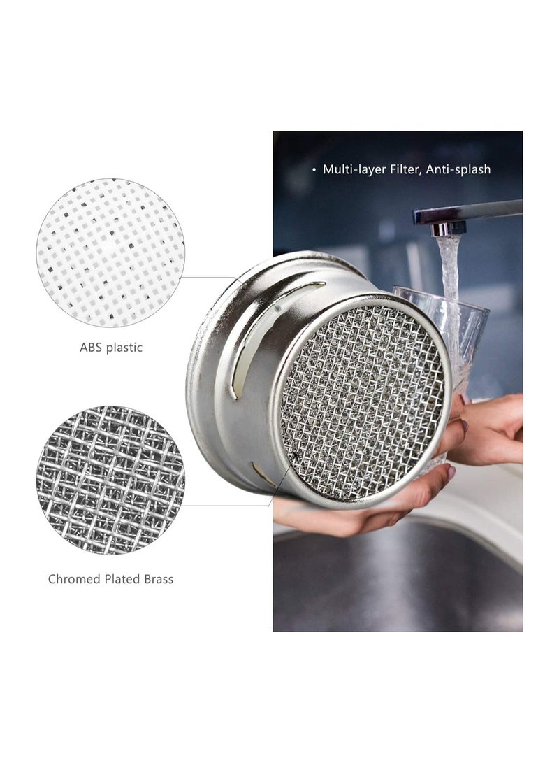 SOLARAE 3 Pcs Splash-Proof Faucet Nozzle Filter for Bathroom Kitchen Sink Spray Tap Attachment Single Handle High Arc Pull Out Taps Swivel Aerator - Image 5