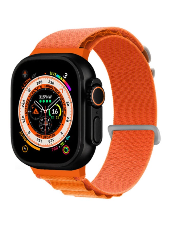 Replacement Band for Apple Watch Band 49mm 46mm 45mm 44mm - Alpine Loop Band for Women Men - Adjustable With Metal G-Hook Strap For iWatch Ultra Series SE 8/7/6/5/4/3/2/1 - Orange - Image 4
