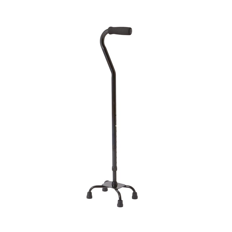 Medline Aluminum Quad Cane with Small Base for Balance, Knee Injuries, Leg Surgery Recovery & Mobility, Portable, Lightweight Walking Aid for Seniors & Adults - Image 1