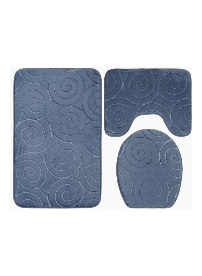 NIBEMINENT 3-Piece Bathroom Mat Grey 50×80cm - Image 1
