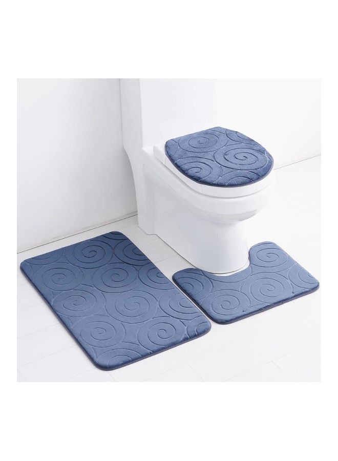 NIBEMINENT 3-Piece Bathroom Mat Grey 50×80cm - Image 2