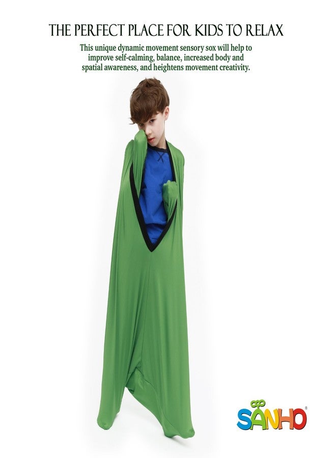 SANHO Dynamic Movement Sensory body Sock,X-Large,Good for Height:62"-73",For Autistic & Sensory Processing Disorders, Green. - Image 2