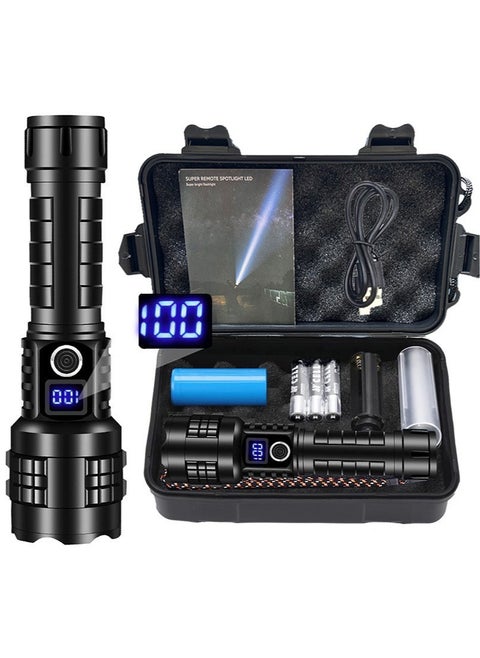 Flashlight Rechargeable Torch Light, 20000 Lumens Flash Light Led flashlights Tactical, XHM77.2 Led Torch Light High Power, USB Handheld Powerful Torches for Camping Hiking Emergency