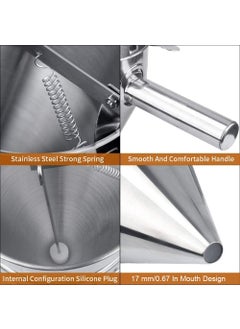 Lovelyduo Lovelyduo Stainless Steel Pancake Batter Dispenser Funnel Dispenser with Stand for Takoyaki and Baking  - Image 4