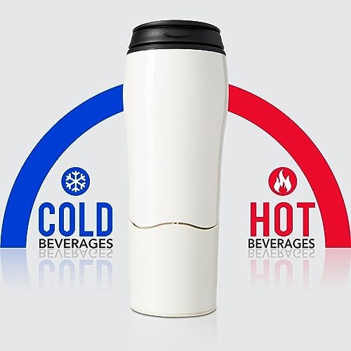 Mighty Mug Plastic Travel Mug, No Spill Double Wall Tumbler, Cold/Hot, Cup-Holder Friendly, Dishwasher Safe, (Cream, 12oz) - Image 3