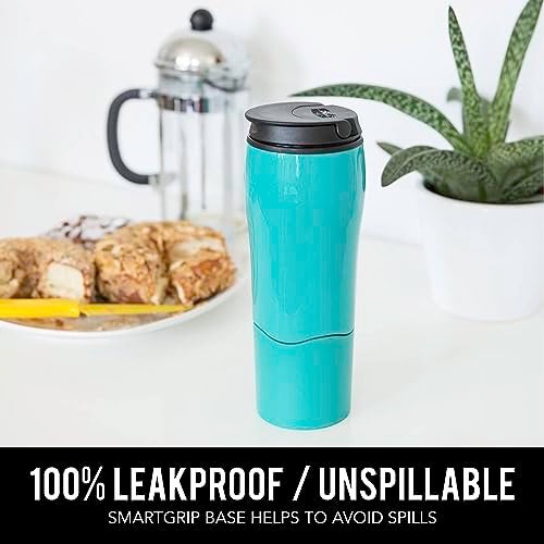 Mighty Mug Plastic Travel Mug, No Spill Double Wall Tumbler, Cold/Hot, Cup-Holder Friendly, Dishwasher Safe, (Cream, 12oz) - Image 2