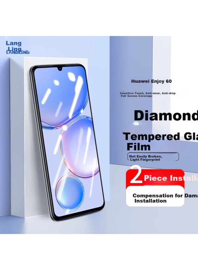 Langling Tempered Glass Screen Protector For Huawei Enjoy 70/60/50, High Definition Glass, Anti-shatter, Full Screen Coverage, Anti-fingerprint Front Film