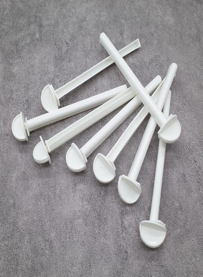 FOIBURELY 8 Canary Finch Budgie Bird Cage White Plastic Stand Perches Holders（5.5 Inches） - Image 4