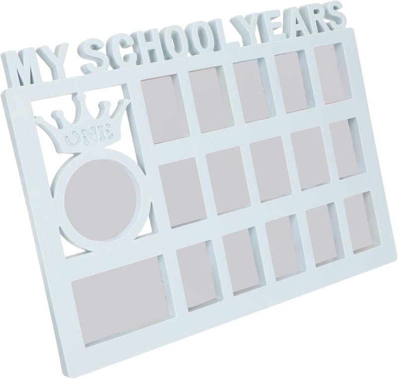 Multifunctional Memory Keepsake Photo Frame 36x25cm, School Years Picture Collage Frame Display Holder - Image 1