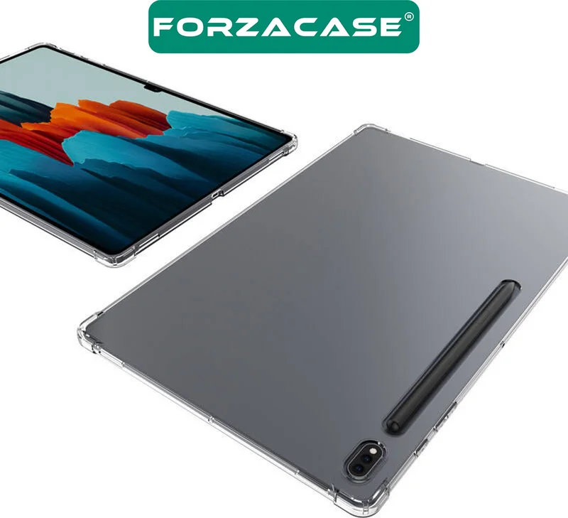 Forzacase Anti Shock Silicone Case Compatible with Samsung Galaxy Tab S8 Plus 12.4'' Transparent - FC014
