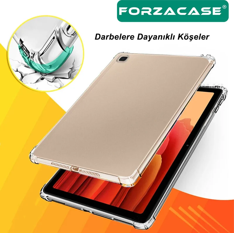 Forzacase Anti Shock Silicone Case Compatible with Samsung Galaxy Tab S8 Plus 12.4'' Transparent - FC014